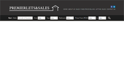 Desktop Screenshot of premierletsandsales.com