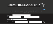Tablet Screenshot of premierletsandsales.com
